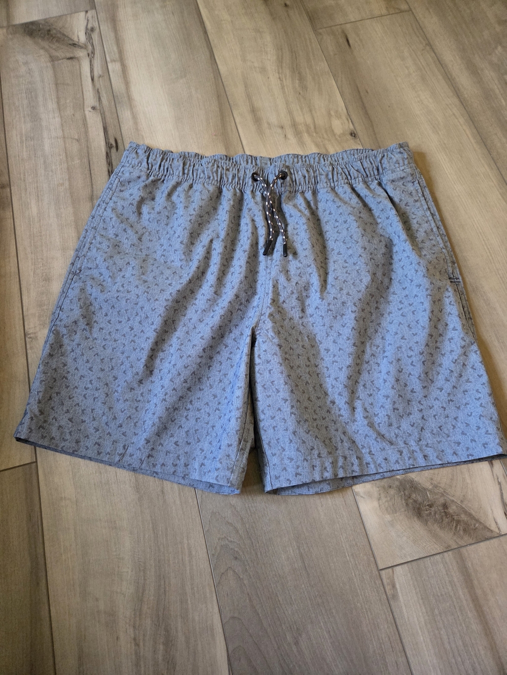 Toad&Co Light Blue Patterned Swim Trunks